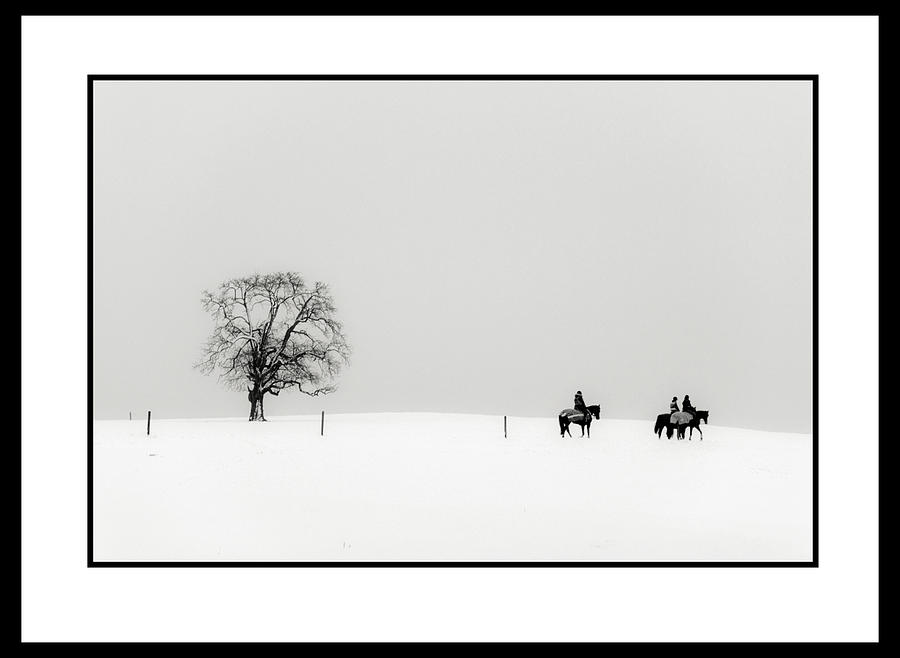 Winter Photograph - Back home after ride with friends. by Antonio Costa