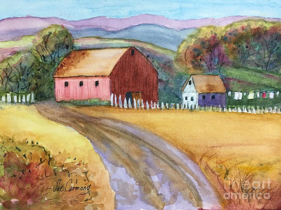Back on the Farm Painting by Sue Carmony