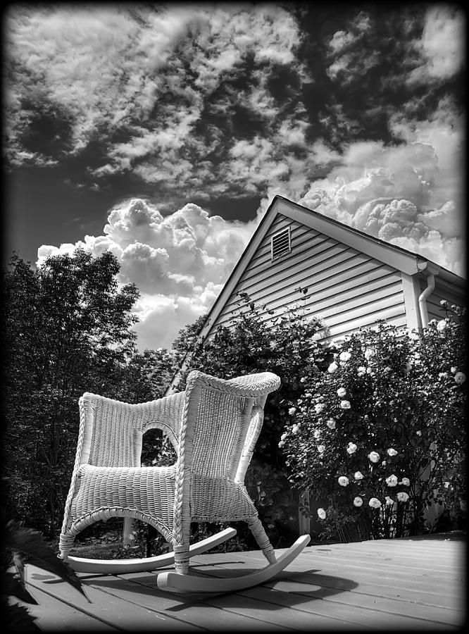 Summer Photograph - Back Porch Rocking Chair by Tammy Wetzel