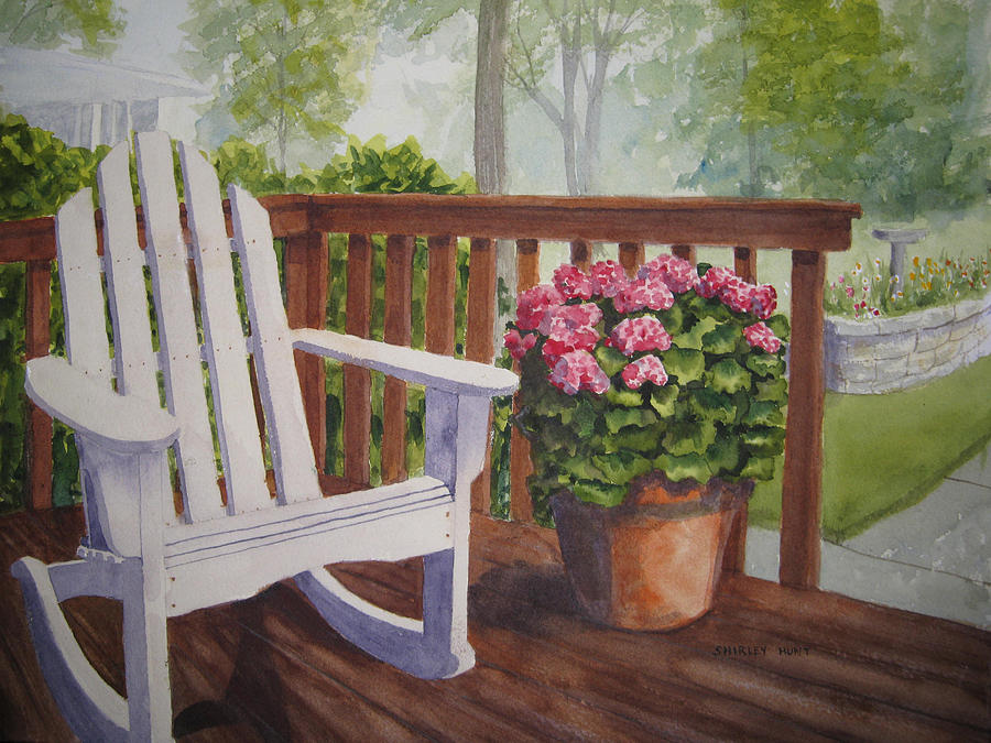 Back Porch Painting by Shirley Braithwaite Hunt