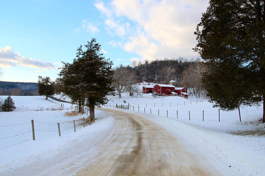 Winter Photograph - Back Roads by Debbie Gracy