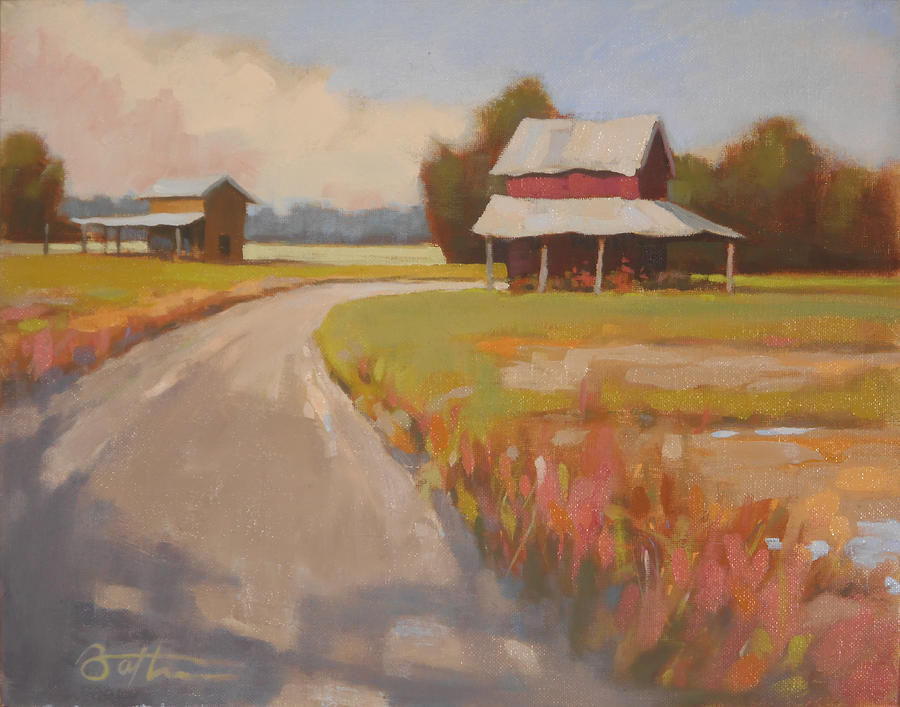Barn Painting - Back Roads by Todd Baxter