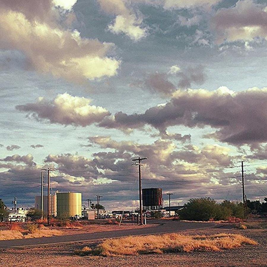Sunset Photograph - Back Side Of Water Tower, Arizona. by Speedy Birdman