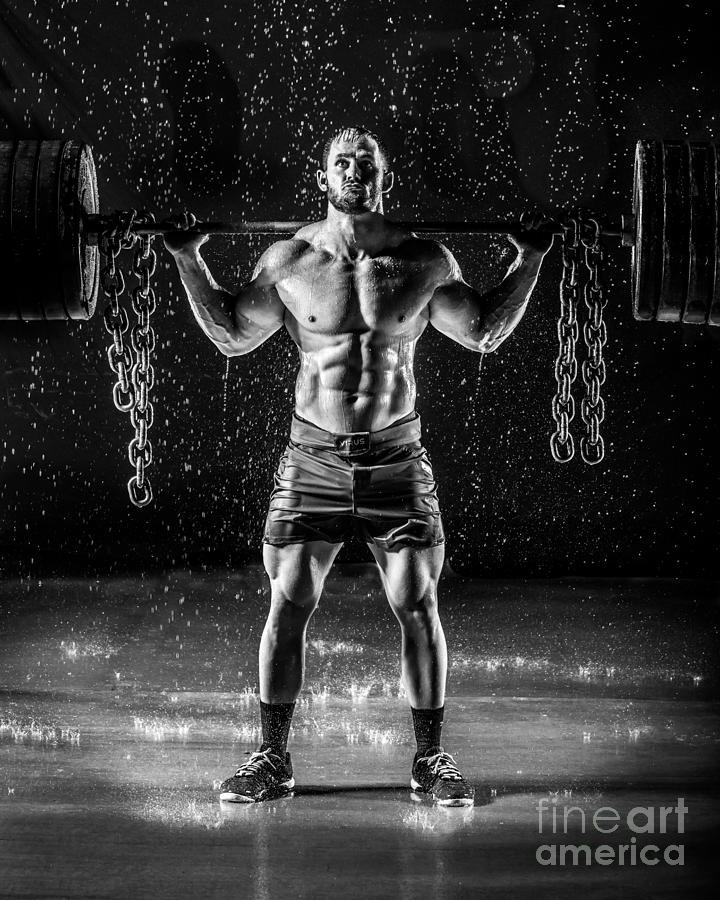 Crossfit Photograph - Back Squats with the Chain by Jamie Harris