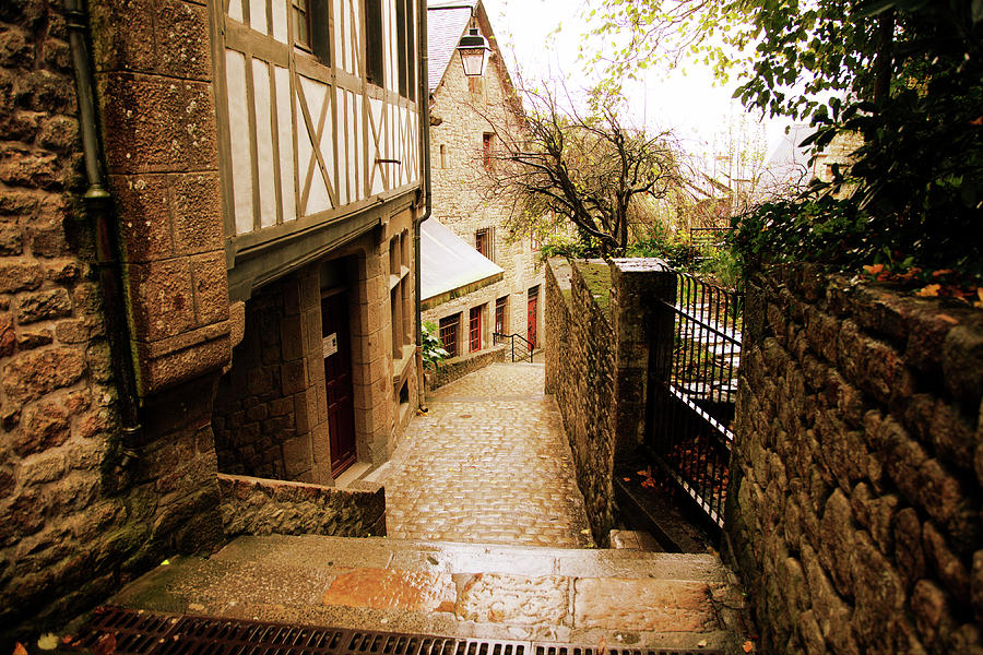 Back Street in Mont Saint Michel Photograph by Hugh Smith