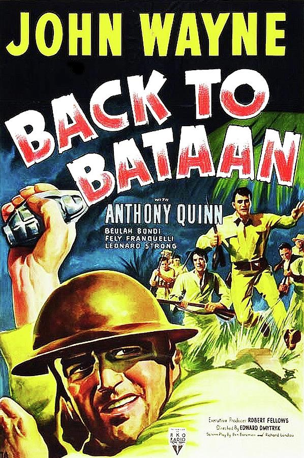 Back to Bataan  theatrical poster RKO Radio 1945 Photograph by David Lee Guss