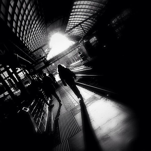 Amsterdam Photograph - Back To Black. #commuting #bw_crew by Robbert Ter Weijden