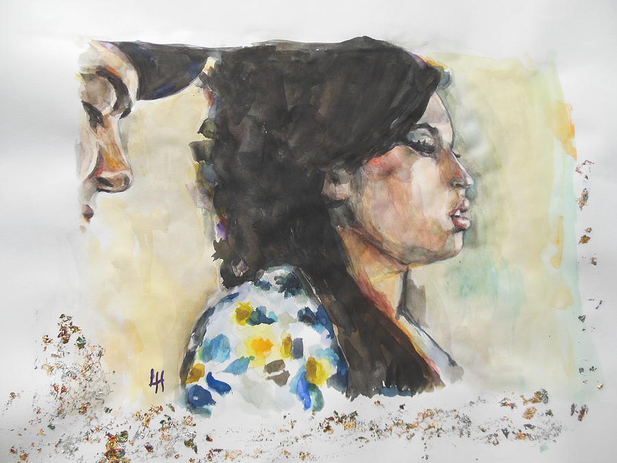Amy Winehouse Painting - Back to black by Lucia Hoogervorst