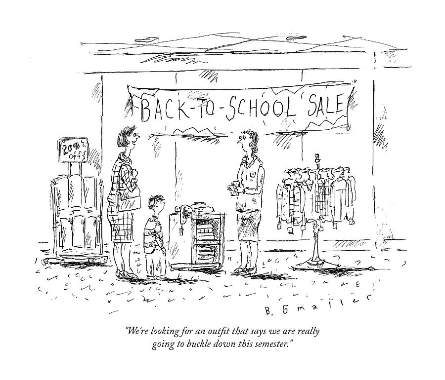 Back To School Drawing - Back-To-School-Sale by Barbara Smaller