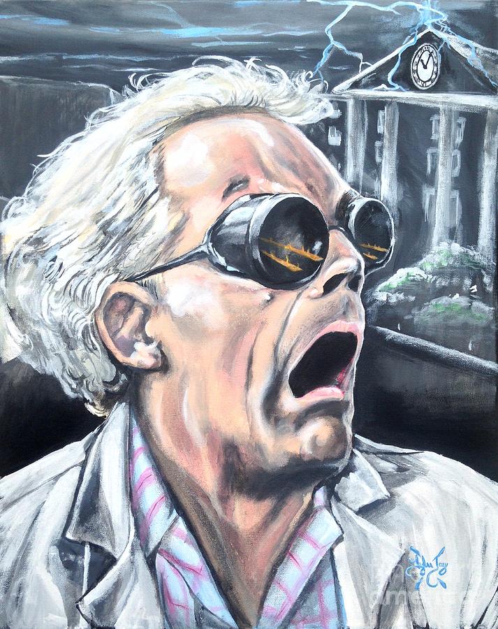 Back to the Future Doc Painting by Tyler Haddox