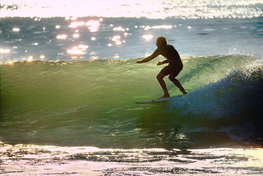 Backlit afternoon surf Photograph by Wernher Krutein
