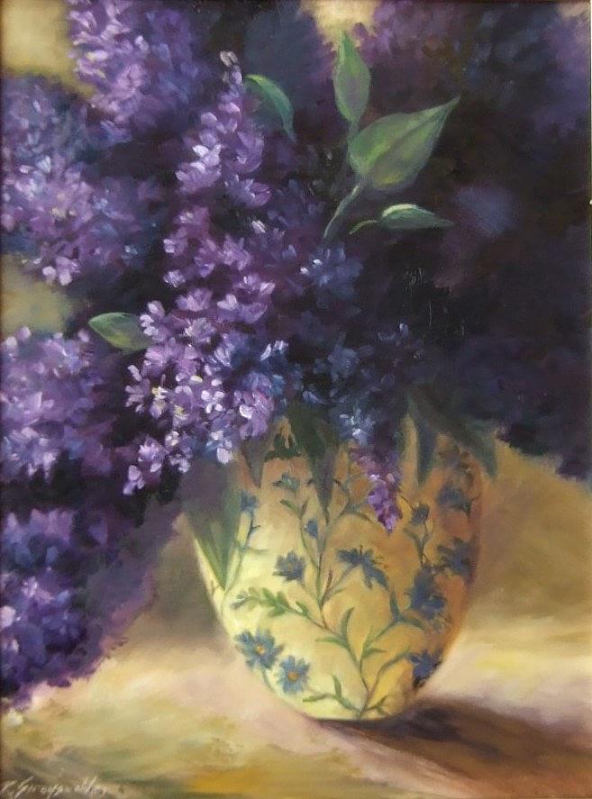 Backlit Bouquet Painting by Ruth Stromswold - Fine Art America