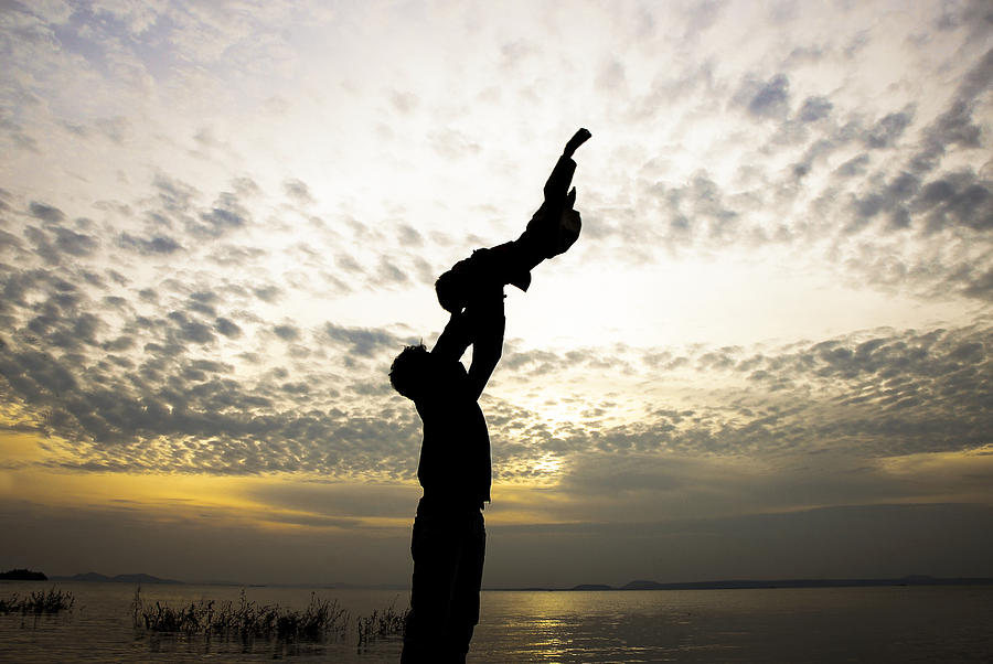 Backlit Father Catch Boy Photograph by Nguyen Truc | Pixels