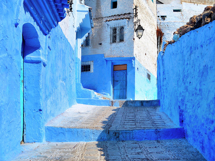 Backstreet in the Blue City Photograph by Dominic Piperata