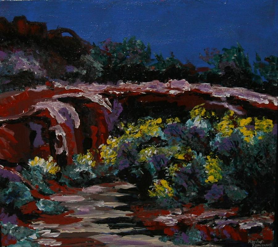 Backway to Arches Painting by Marilyn Quigley