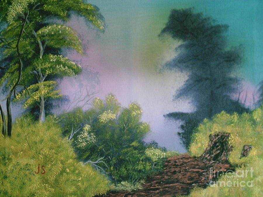 Backwoods Mist Painting by Jim Saltis