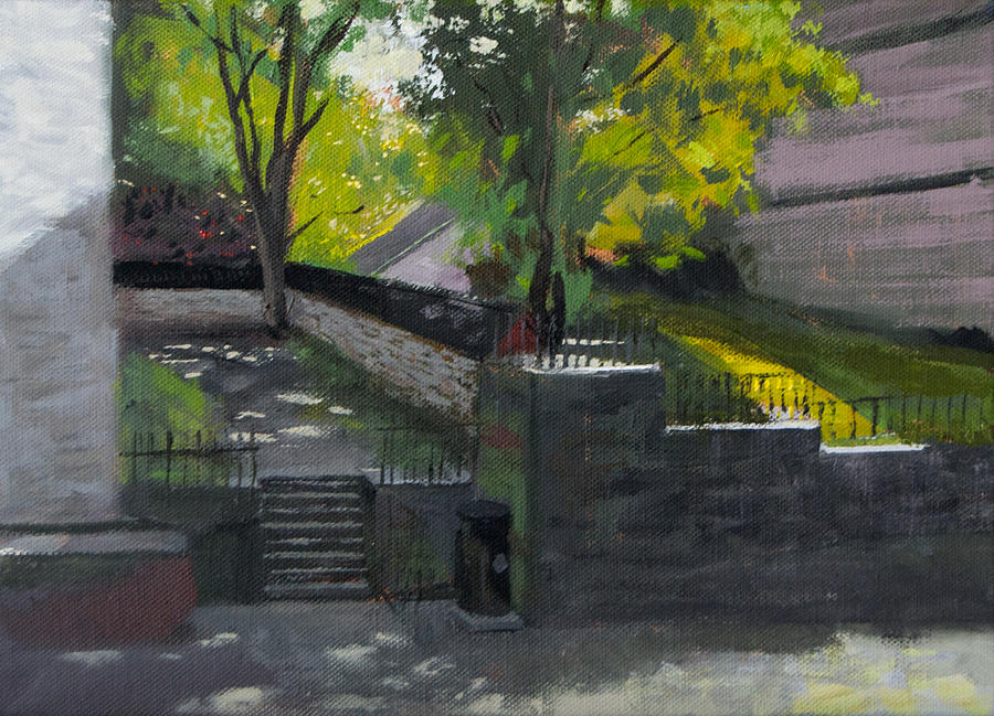 Backyard Painting - Backyard by Arild Amland Backyard Painting - Backyard by Arild Amland