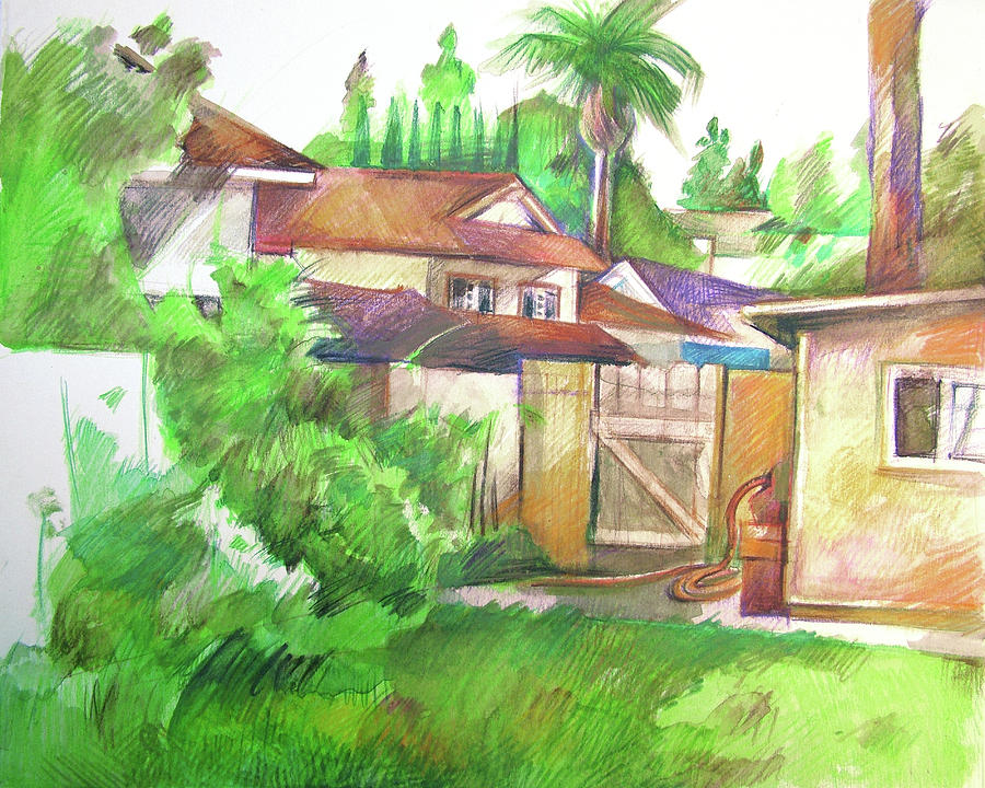 Backyard Painting by Filip Mihail