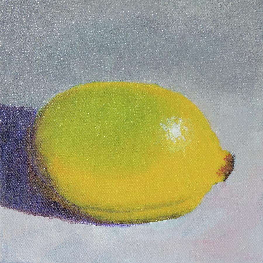 Backyard Lemon  Painting by Bill Tomsa