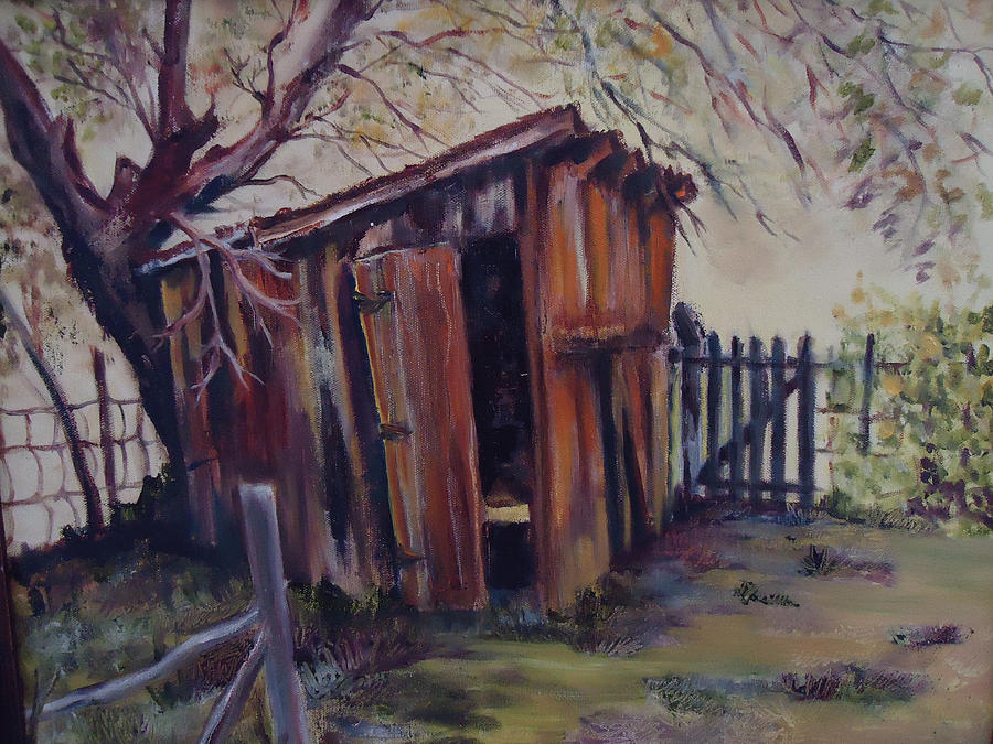 Backyard Shed Painting by Charme Curtin