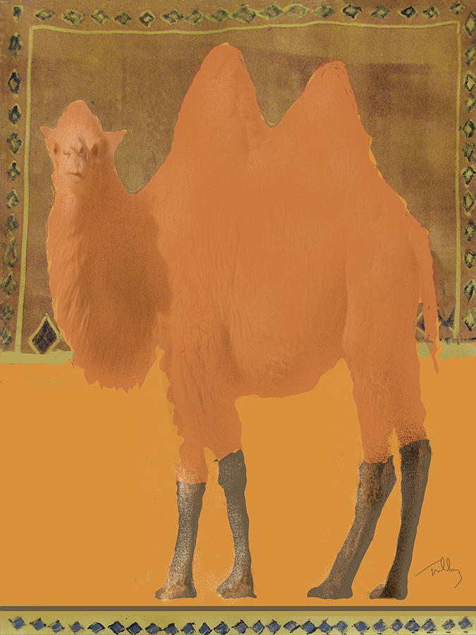 Bactrain Camel Painting by Thomas Tribby