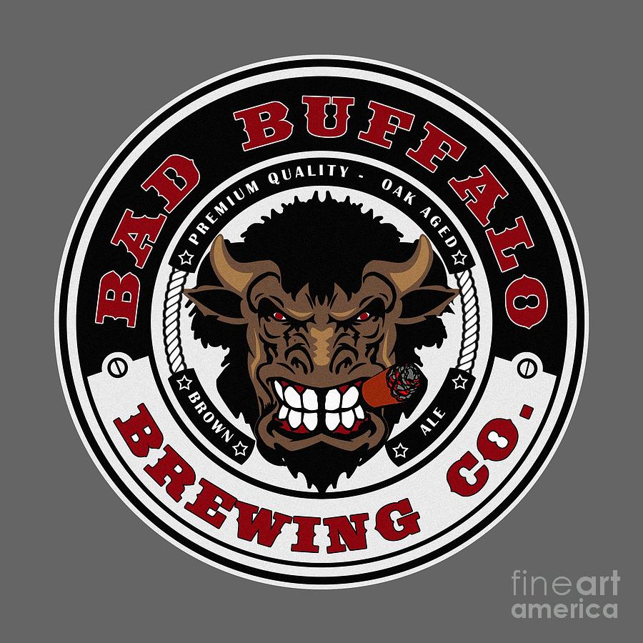 Buffalo Digital Art - Bad Buffalo Brewing by Christopher Williams