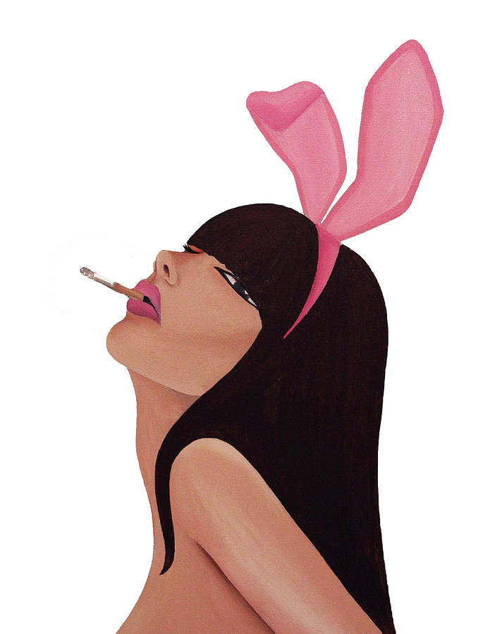Portrait Painting - Bad Bunny by Allison Liffman