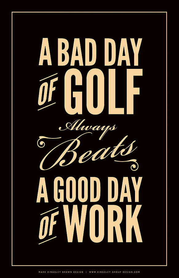 Golf Digital Art - Bad Day of Golf by Mark Kingsley Brown