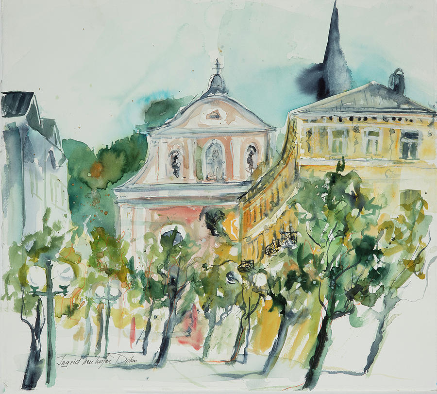 Watercolor Series 55 Bad Ischl Painting by Ingrid Dohm