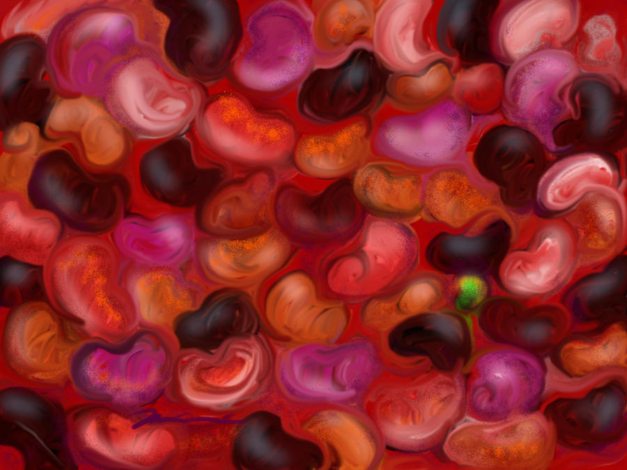 Abstract Painting - Bad Kidney by Jean Pacheco Ravinski