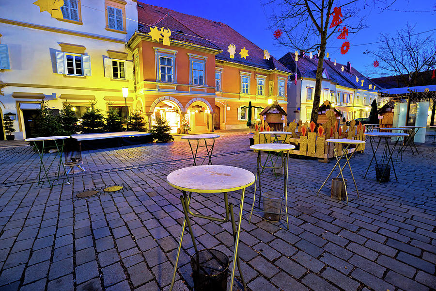 Bad Radkersburg christmas market evening advent view Photograph by Brch Photography