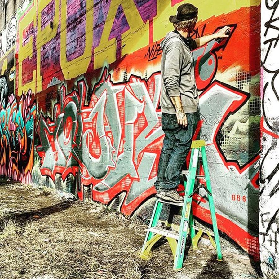 Streetart Photograph - #badboy #graffitiman #grafitti by Image Creative Media