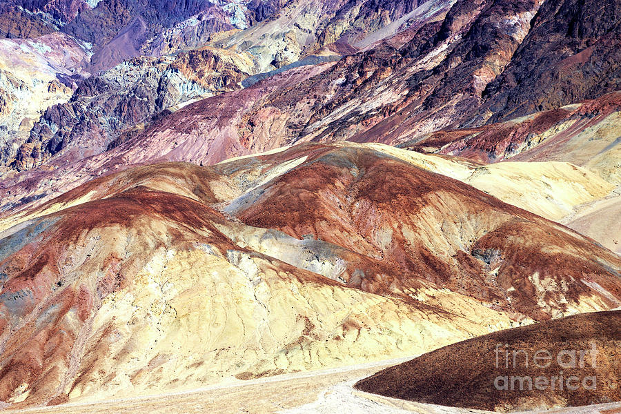 Badland Colors in Death Valley Photograph by John Rizzuto