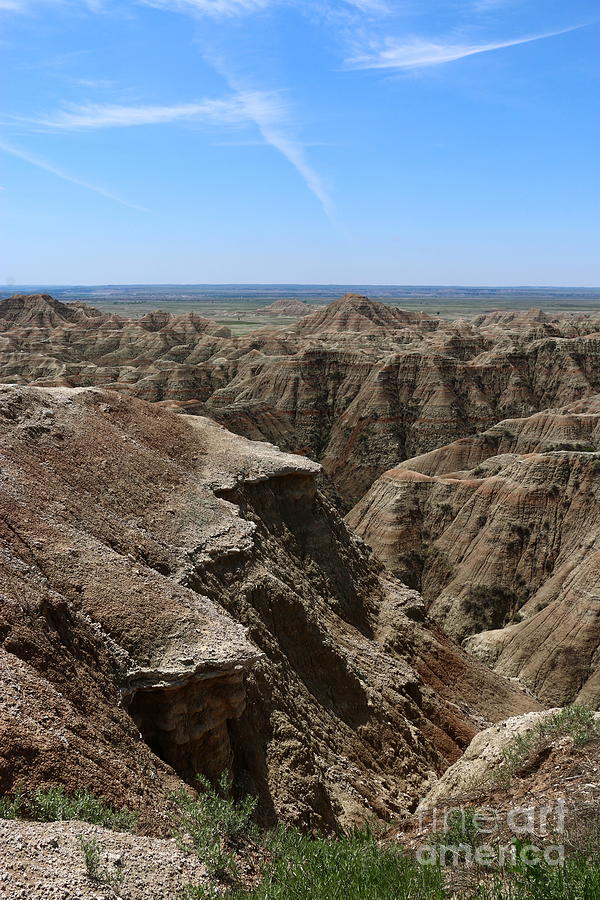 Badlands National Park Photograph - Badlands Canyon View  by Christiane Schulze Art And Photography