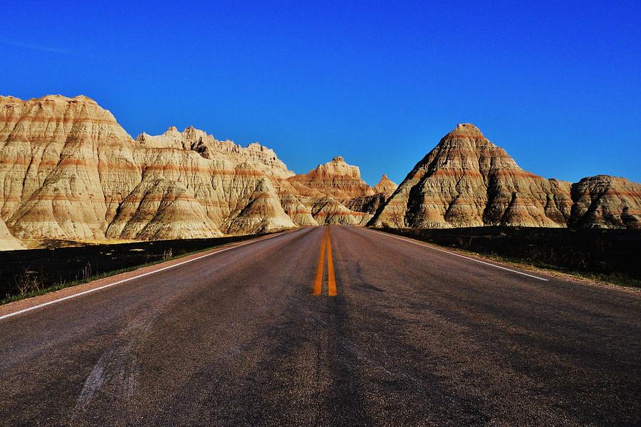 Badlands Highway Photograph by Benjamin Yeager