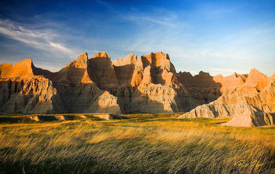 Badlands in late afternoon Photograph by Rikk Flohr