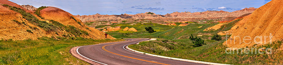 Badlands Loop Road Panorama Photograph by Adam Jewell