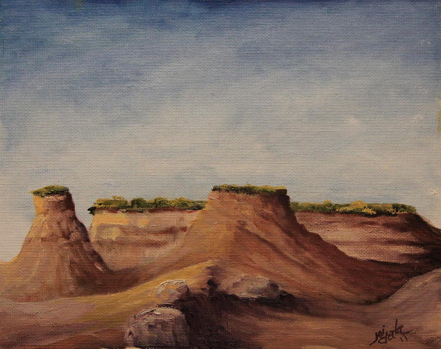 Badlands National Grasslands Painting by Joi Electa