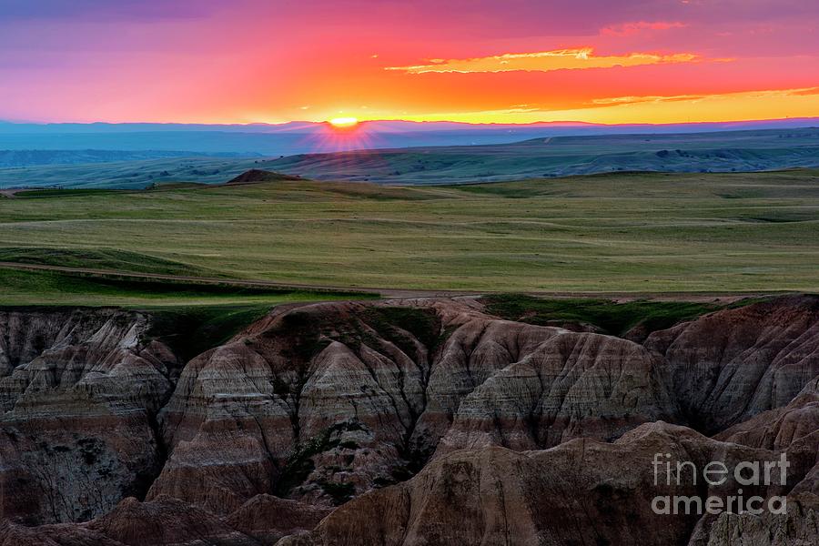 Badlands National Park at Sunset Photograph by Larry Knupp - Pixels