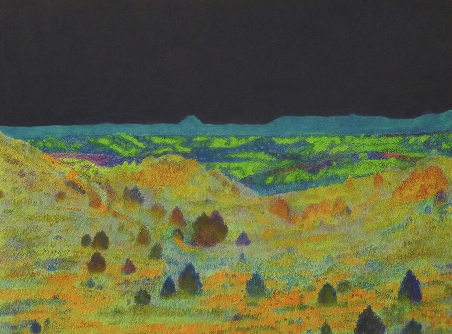 Badlands Nocturne Painting by Cris Fulton