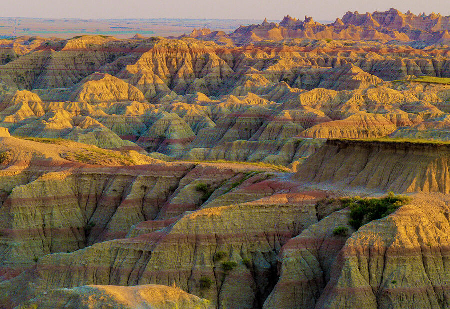 Badlands Stripes and Sunrise Path Photograph by Patti Deters