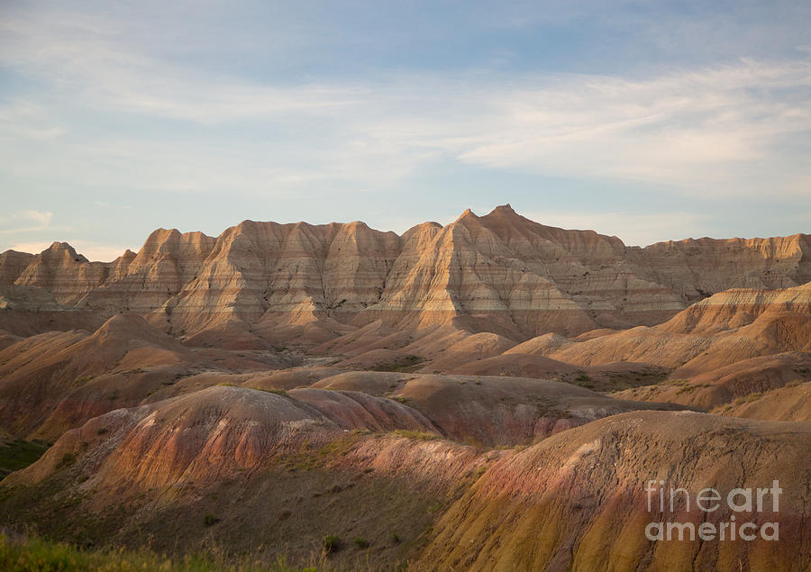 Badlands Sunset Glow Photograph by Natural Focal Point Photography