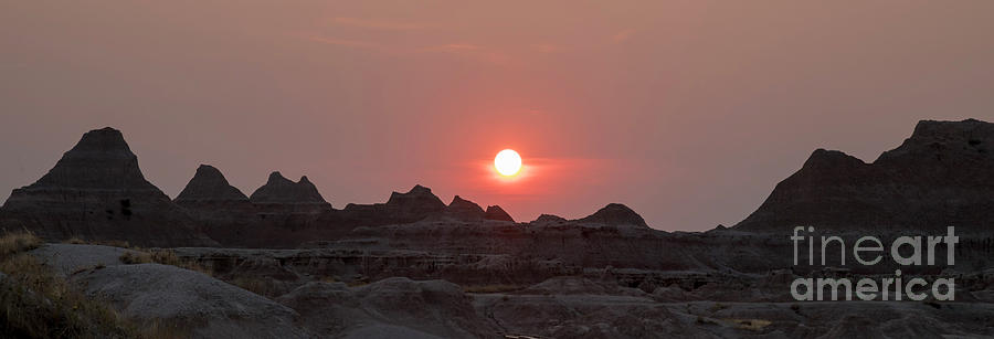 Badlands Sunset Photograph by Jim West