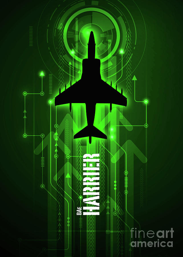 BAe Harrier Digital Digital Art by Airpower Art