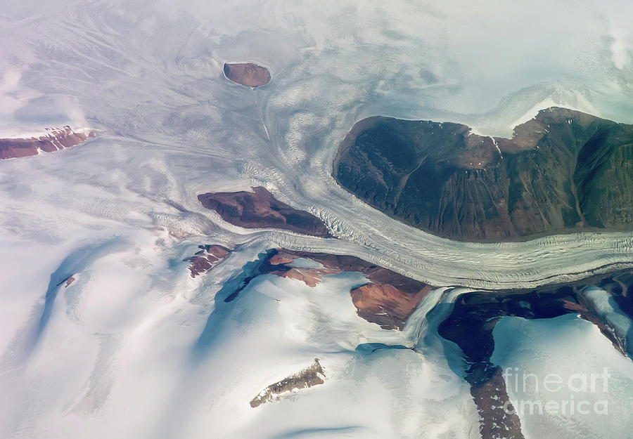 Baffin Island from the air Photograph by Rod Jones