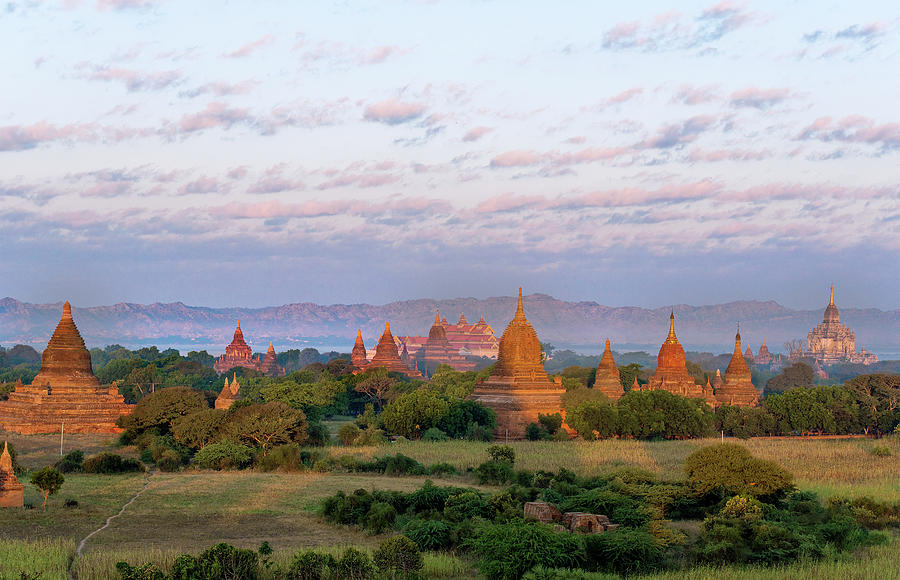 Bagan pagodas at sunrise Photograph by Pradeep Raja PRINTS