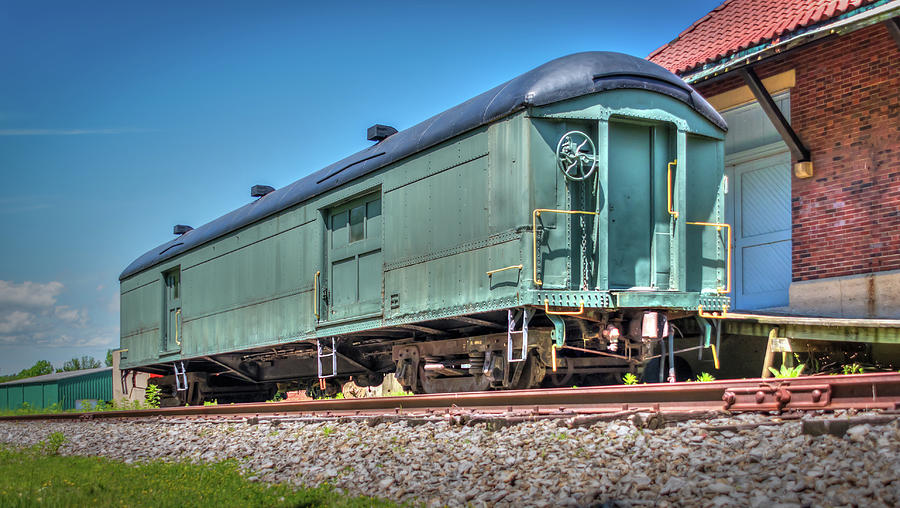 Baggage Car at Orchard Park Depot Photograph by Guy Whiteley