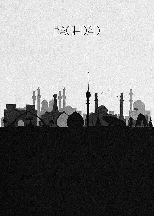 Baghdad Cityscape Mixed Media by Inspirowl Design