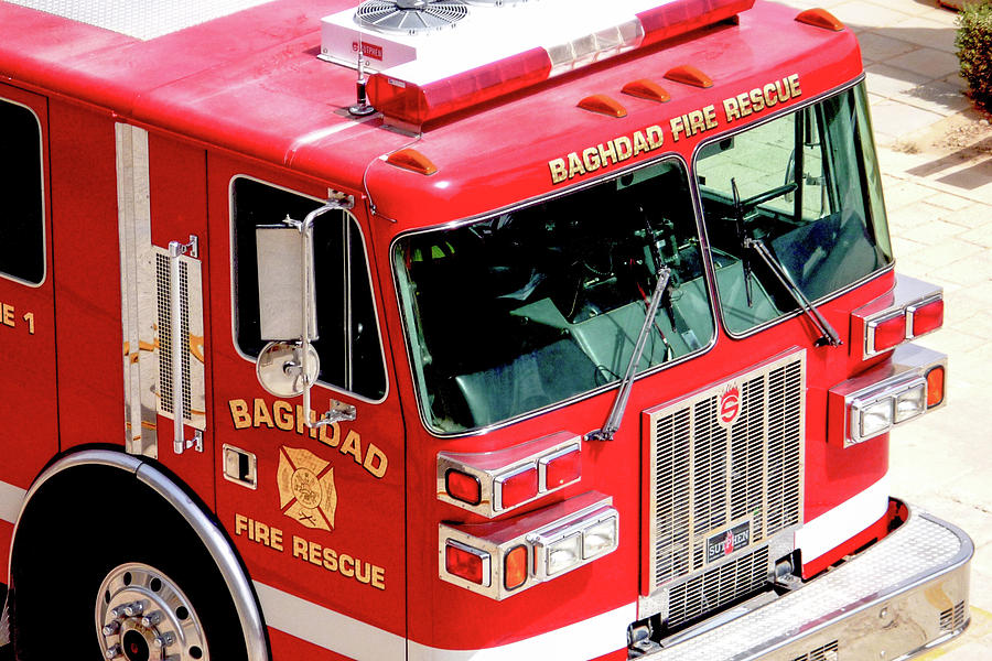 Baghdad Fire Rescue Engine One Photograph by SR Green