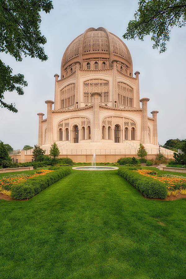 Architecture Photograph - Bahai Temple - Wilmette - Illinois - Veritcal by Photography  By Sai